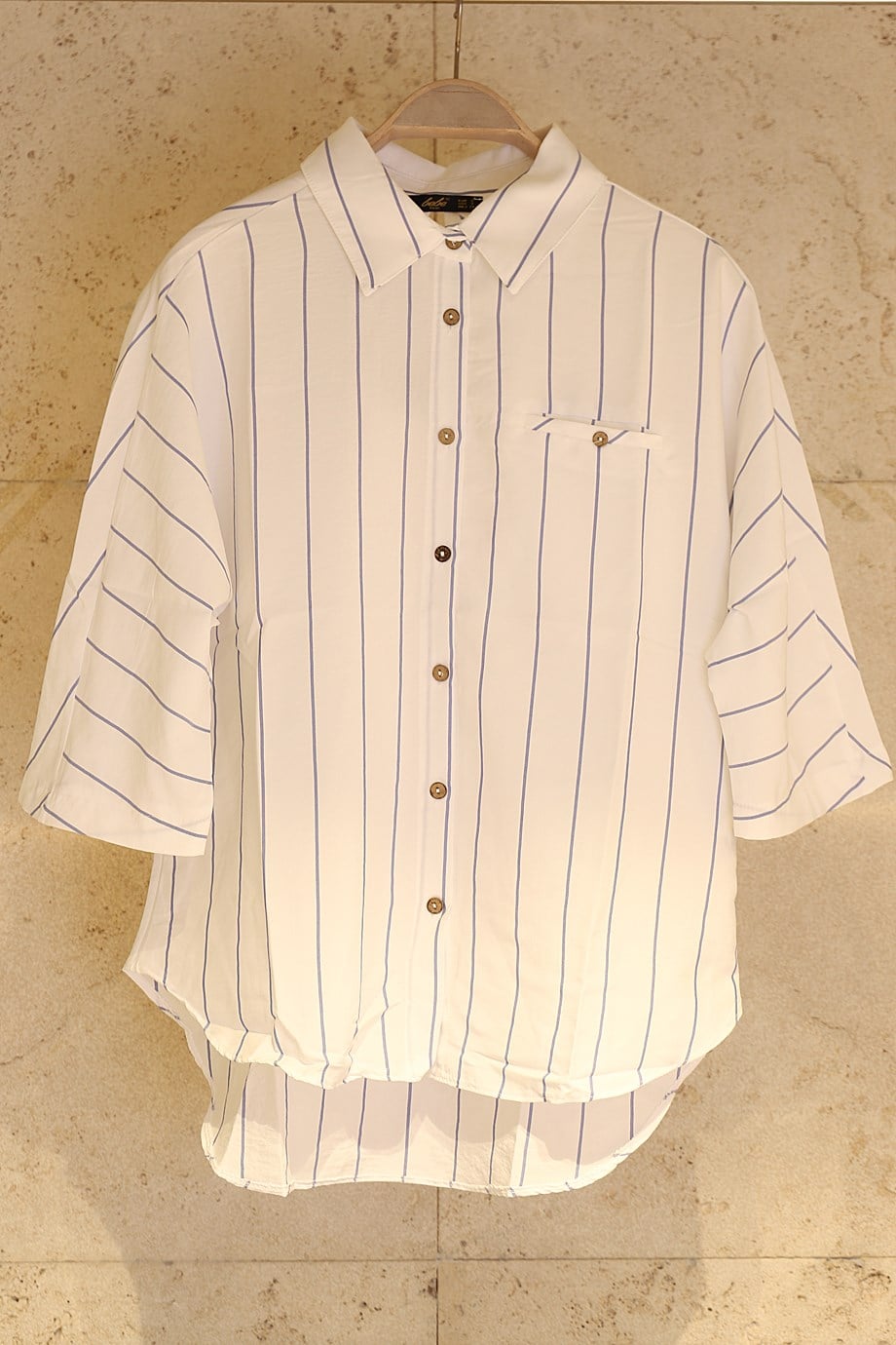 IND BEBE PLUS 2Y627434-2Y6 BEBE PLUS GÖMLEK+-MAVİ EKRU
