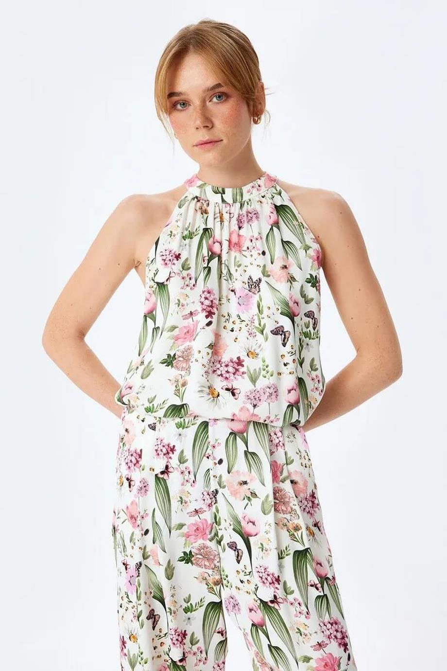 KOTON5SAK6019OUW-2Y5 KOTON BLUZPEMBE DESENLİ