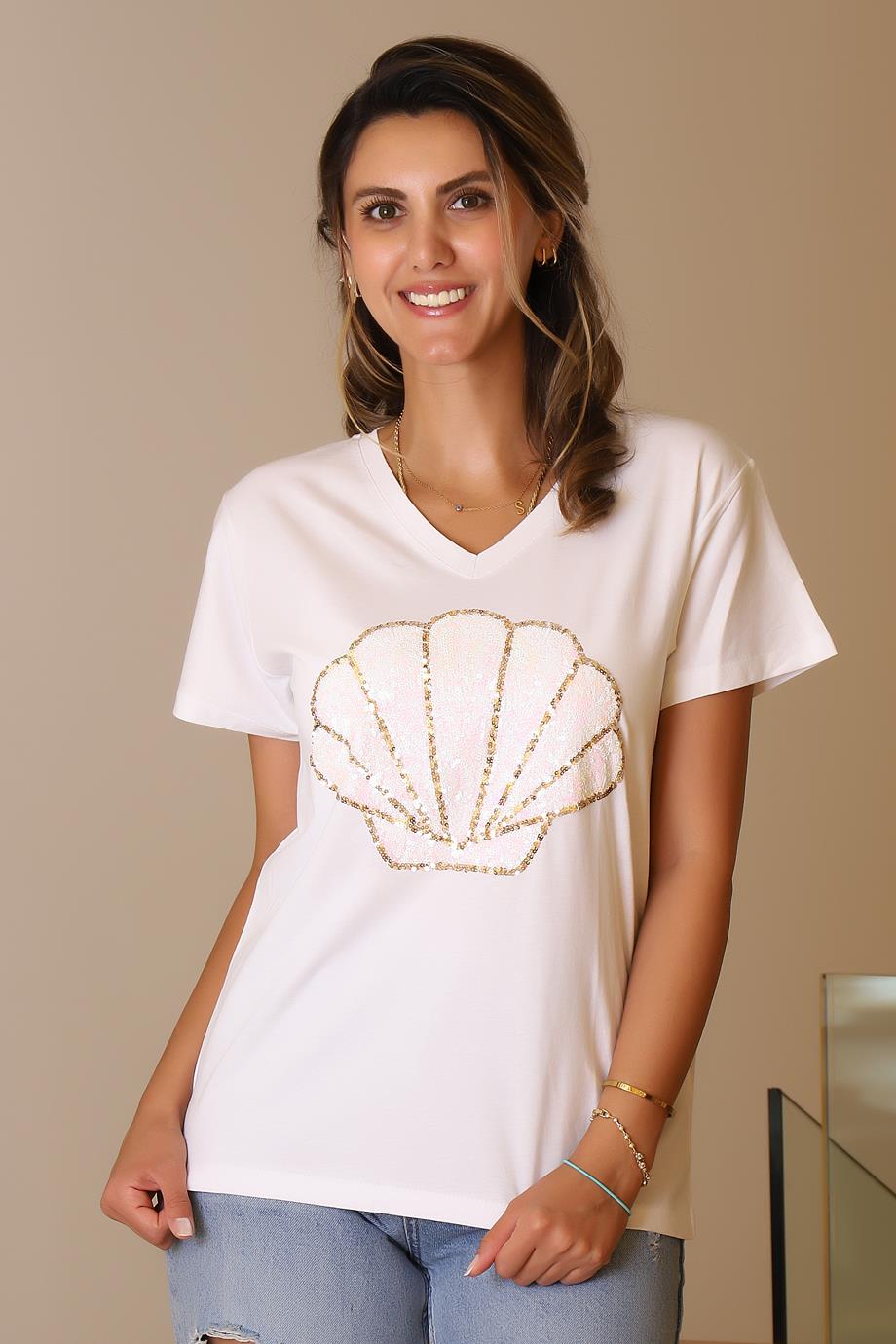 LADERRA121-2Y5 LADERRA T-SHIRTBEYAZ