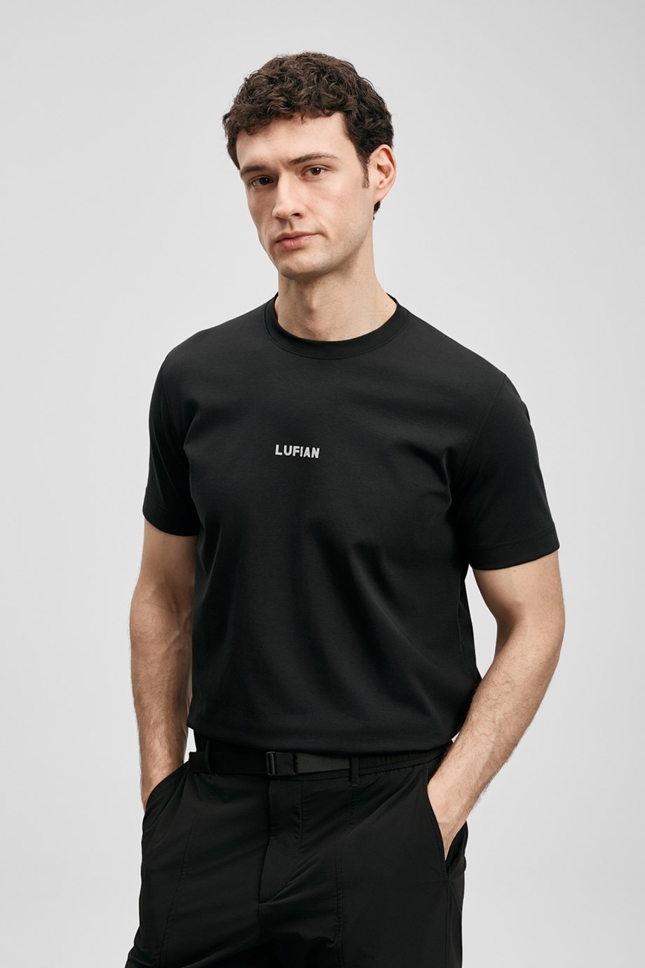 LUFİAN ERKEK111020322 MARCUS-2Y6 LUFIAN T-SHIRT-SİYAH
