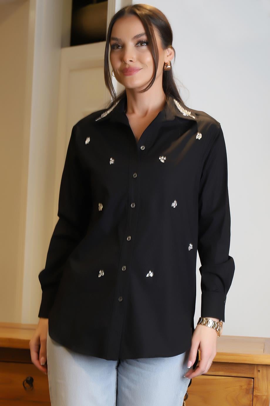 MODA İLGİ1519-2Y4 MODA İLGİ GÖMLEKSİYAH