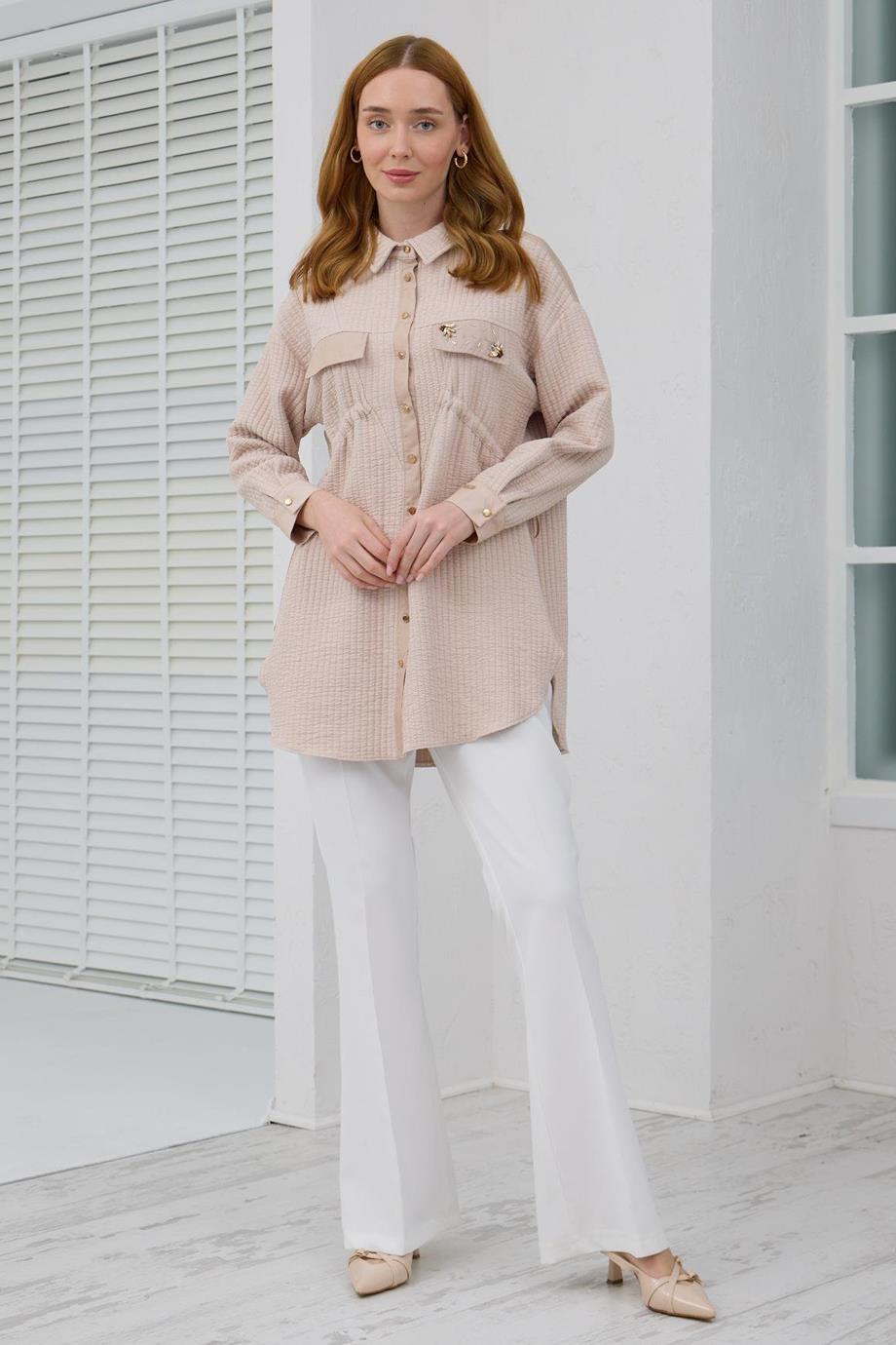 MOODBASİCMB11.242-2K5 MOODBASİC GÖMLEKBEJ