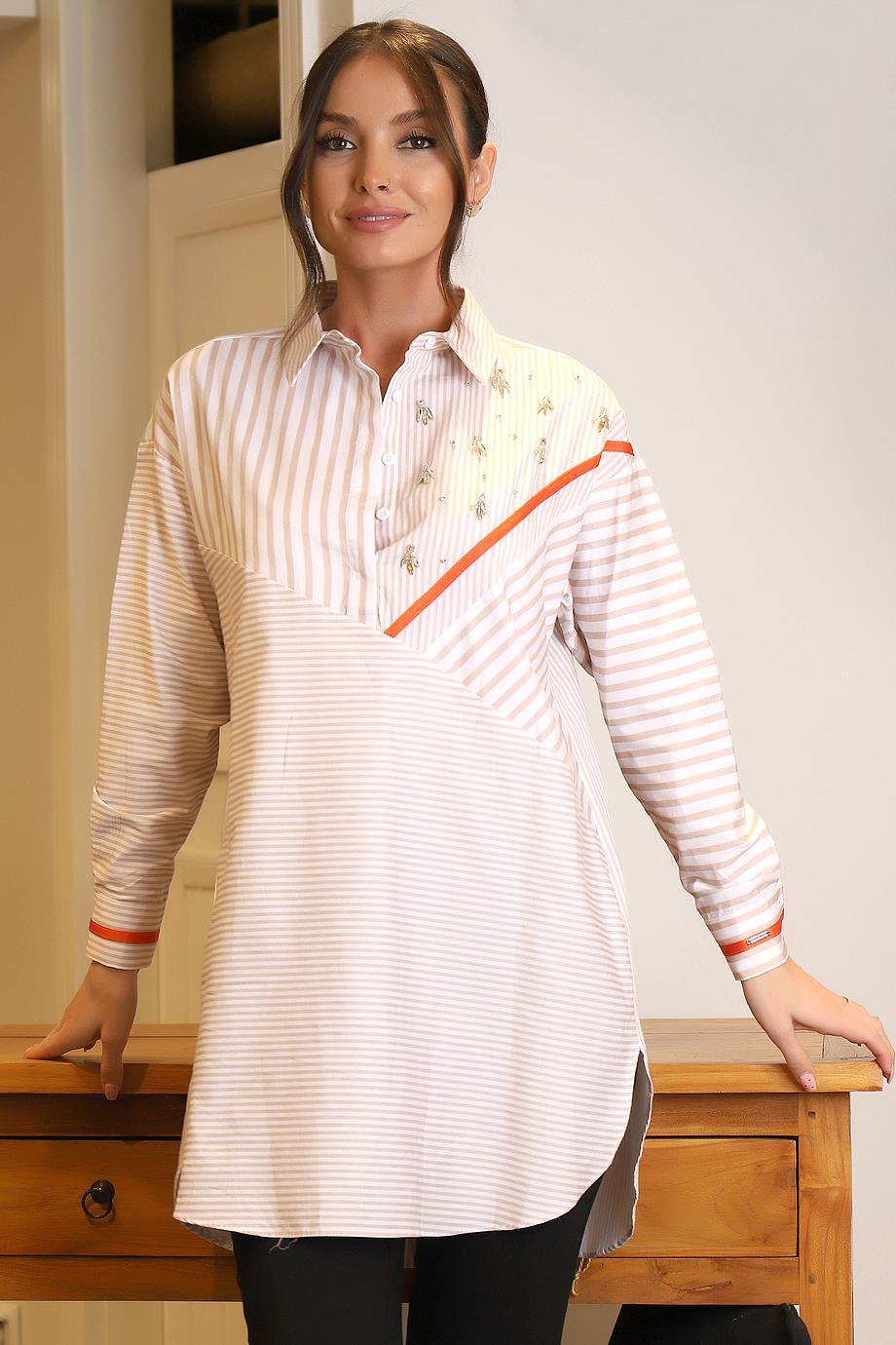 MOODBASİCMB11.207-2Y4 MOODBASİC GÖMLEKBEJ