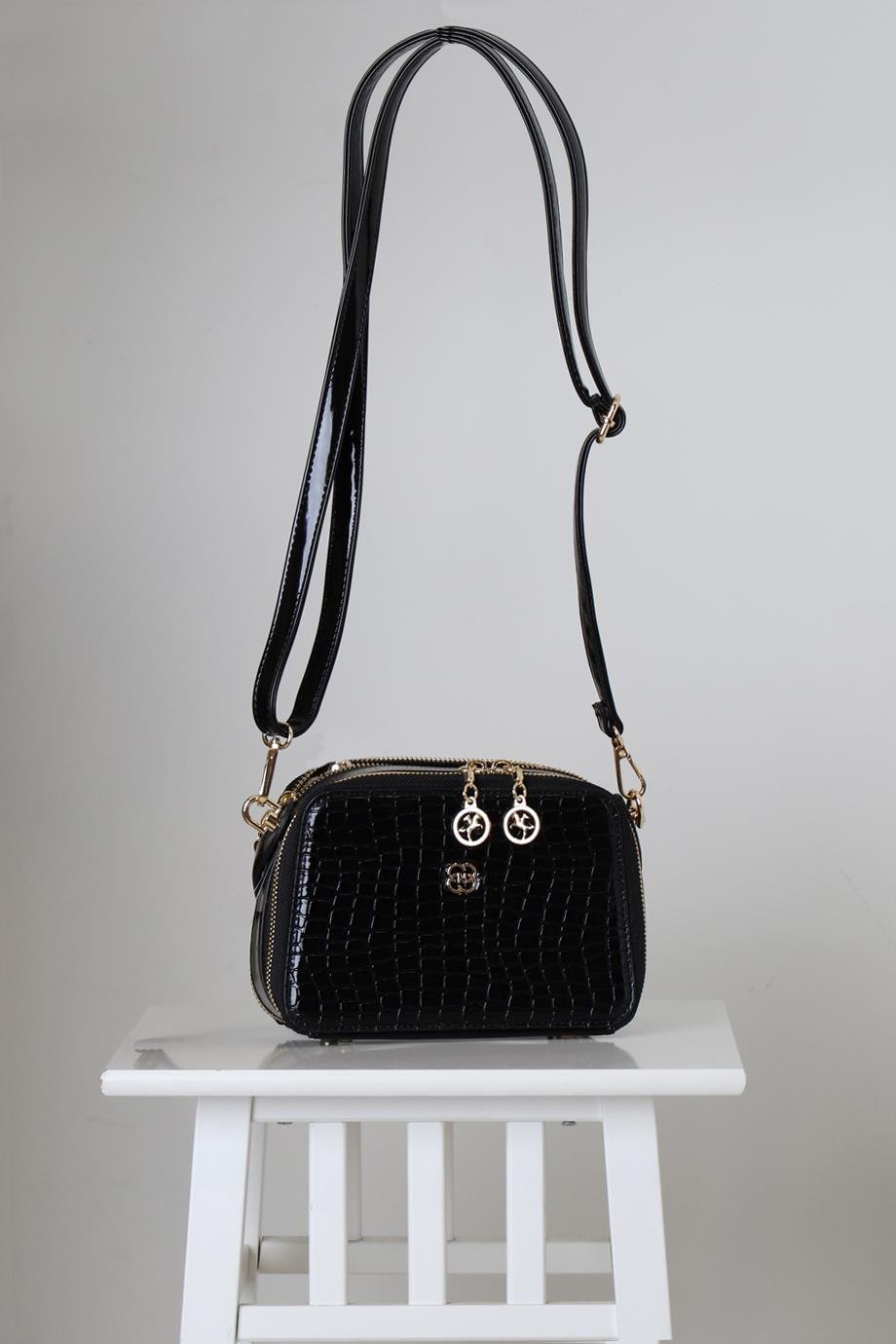 NAS ÇANTA1361-2Y4 NAS ÇANTASİYAH KROKO