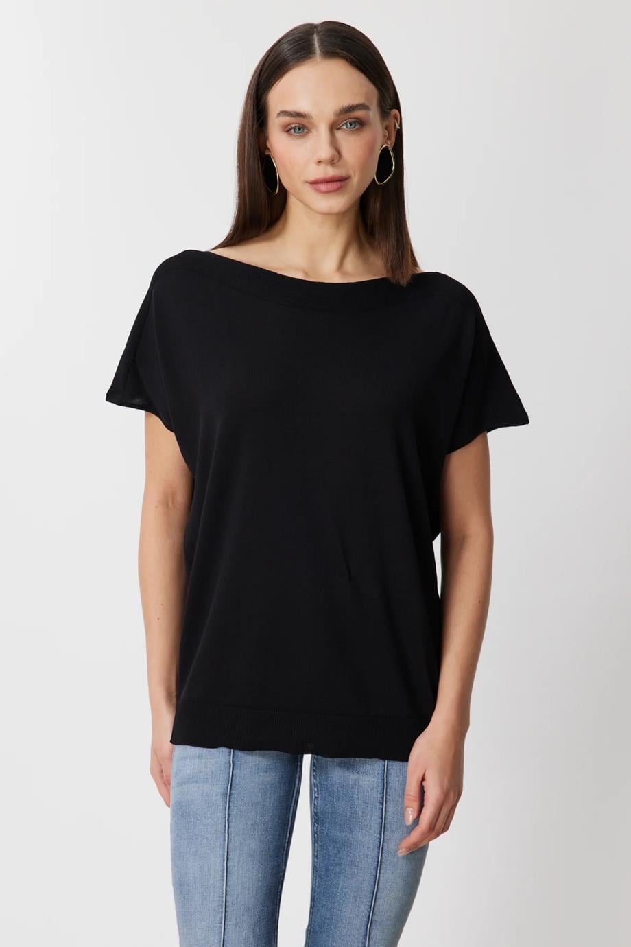 ONTEKS76370-2Y6 ONTEKS BLUZ-SİYAH