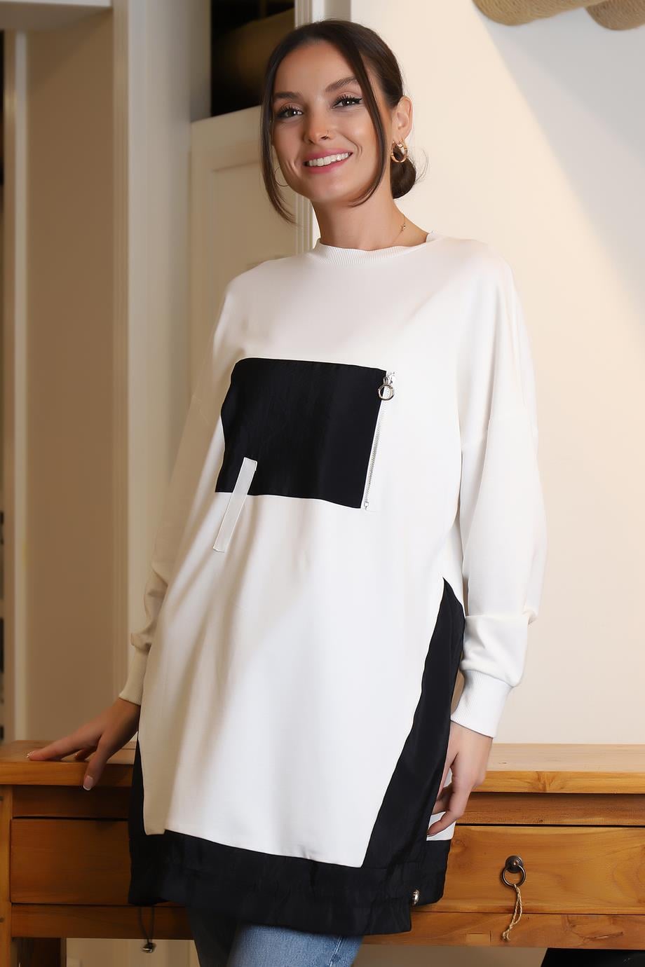 PUANE10408-2Y4 PUANE SWEATEKRU SİYAH