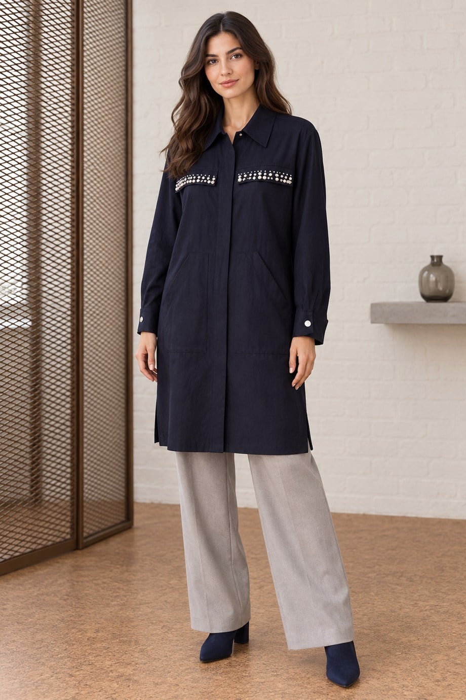 PUANE19263-2K7 PUANE CEKET-NAVY