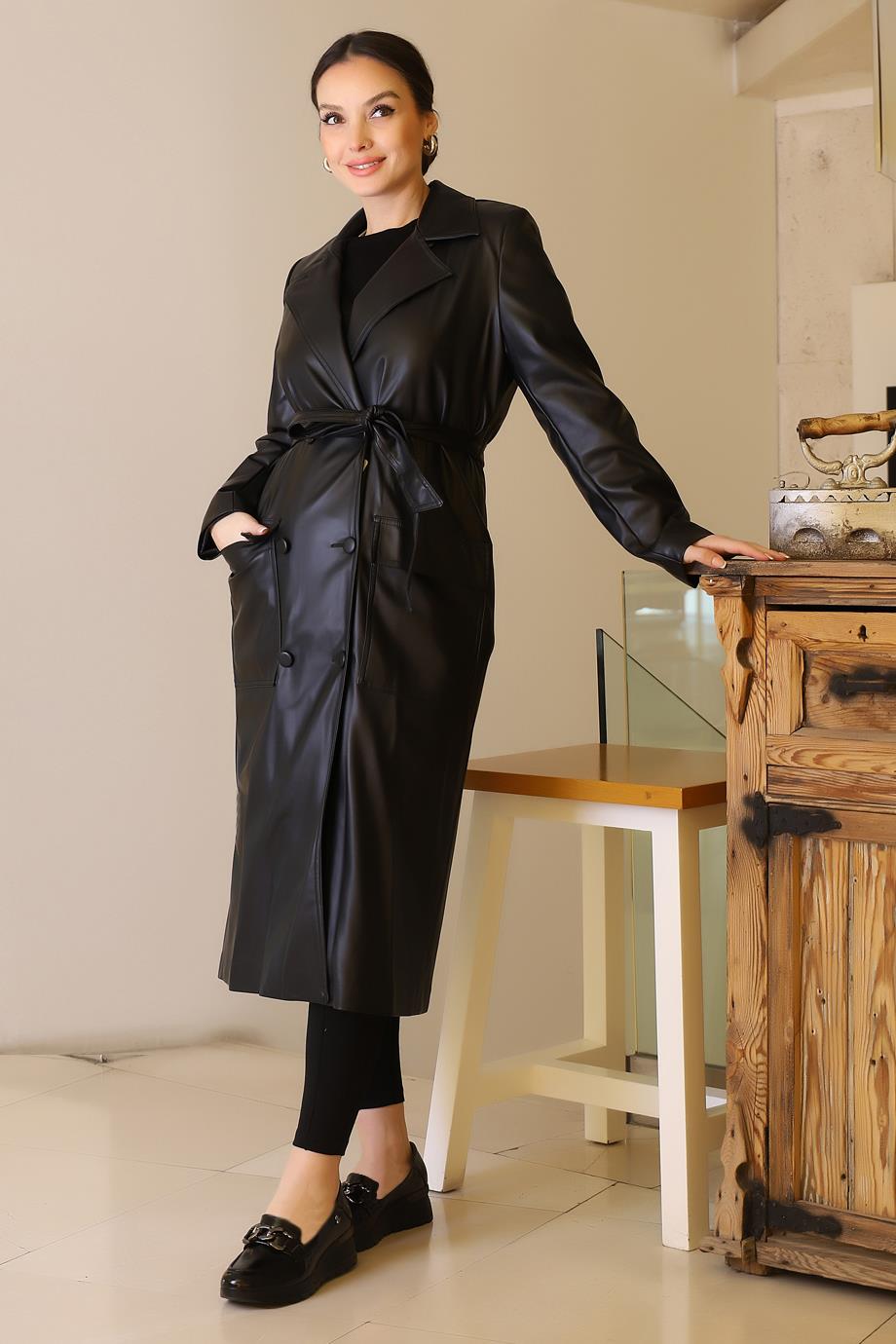 ROBİN-GEZİCİD87055-2K5 ROBİN TRENCHSİYAH