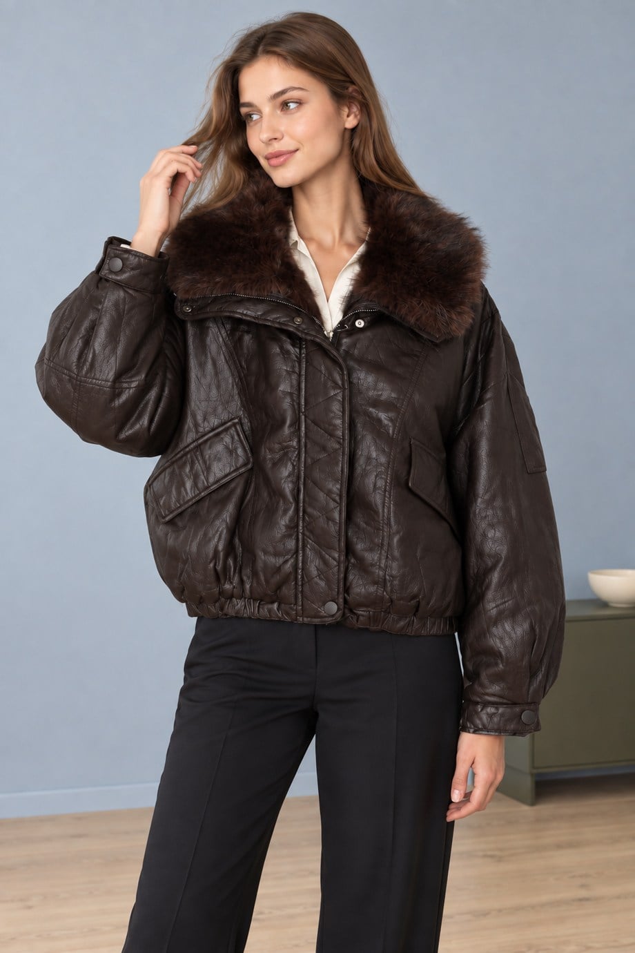 ROBİN-GEZİCİKadın Koyu Kahve Mont D100034-2K7