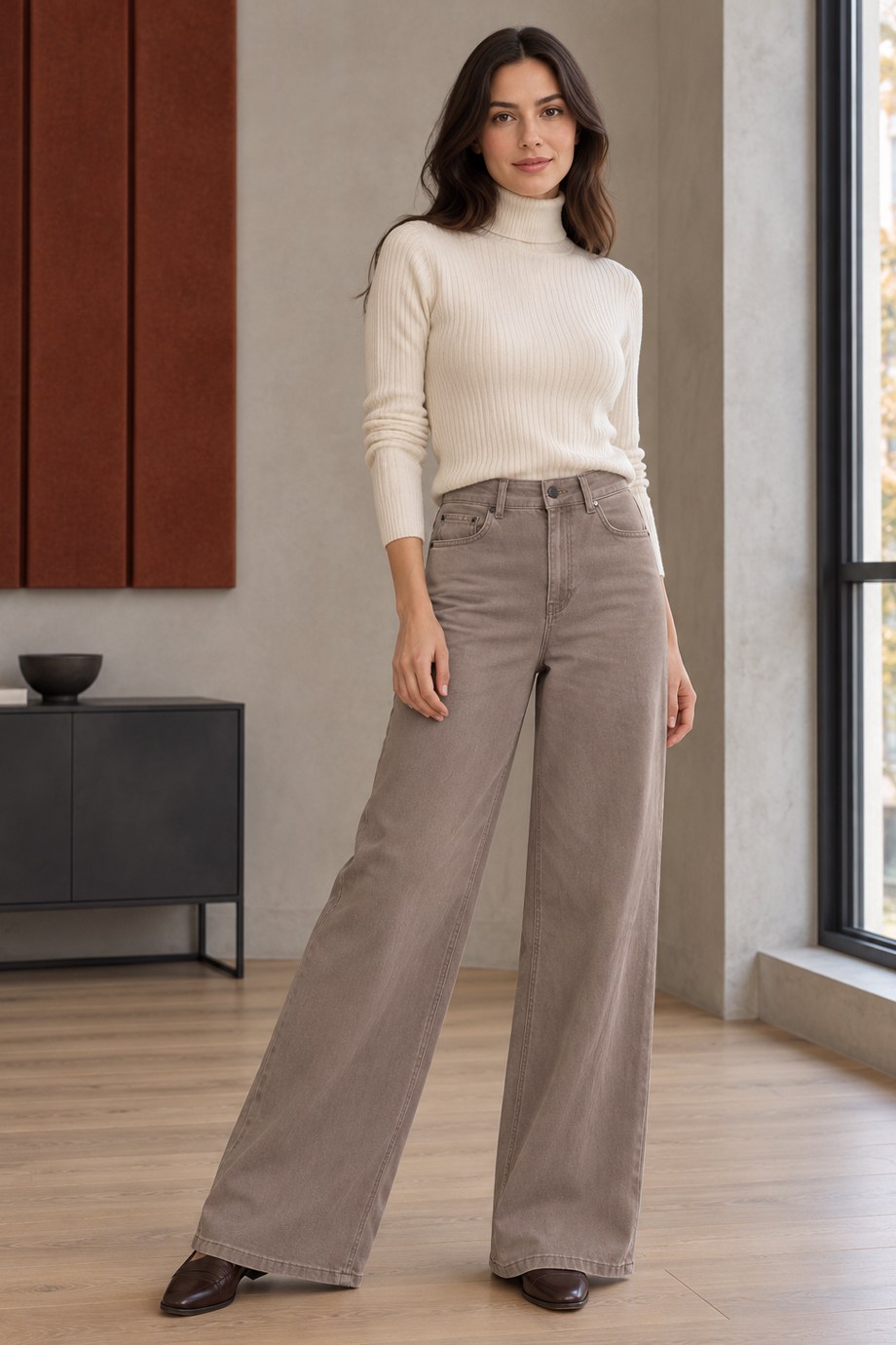 SERPİL-MEZROKadın Camel Pantolon 3592-2K7