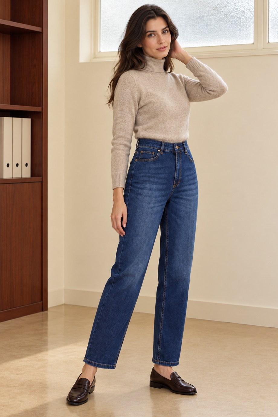 SERPİL-MEZROKadın Mavi Pantolon 3776-2K7