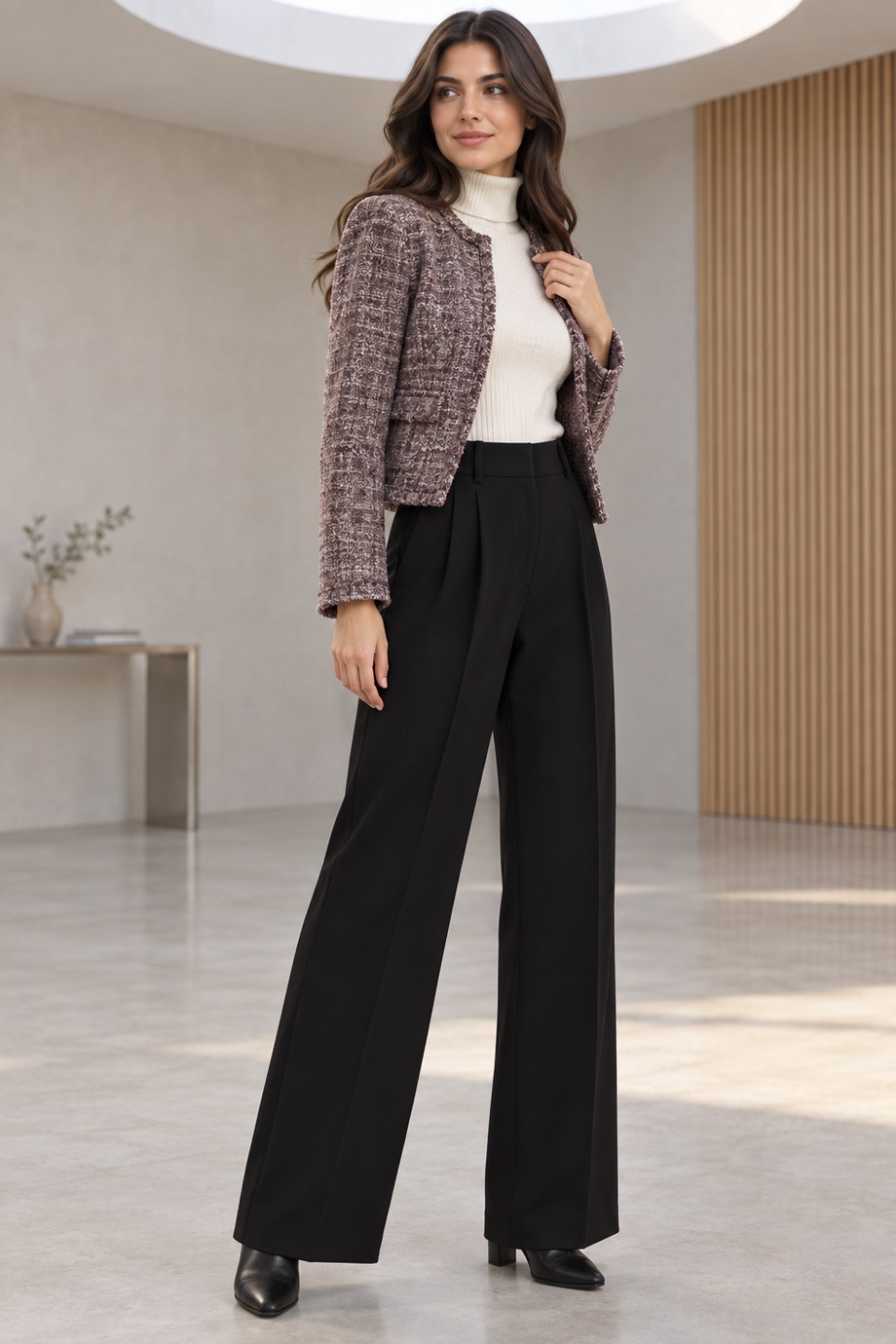 SERPİL-MEZROKadın Siyah Pantolon 9012-2K7