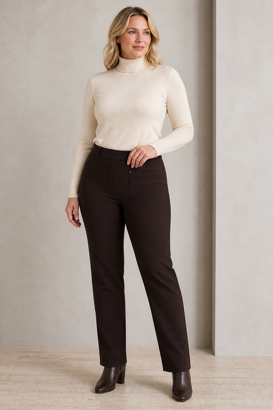 Serpil Tanrıverdi6045-2K7 SERPİL TANRIVERDİ PANTOLON-KAHVE