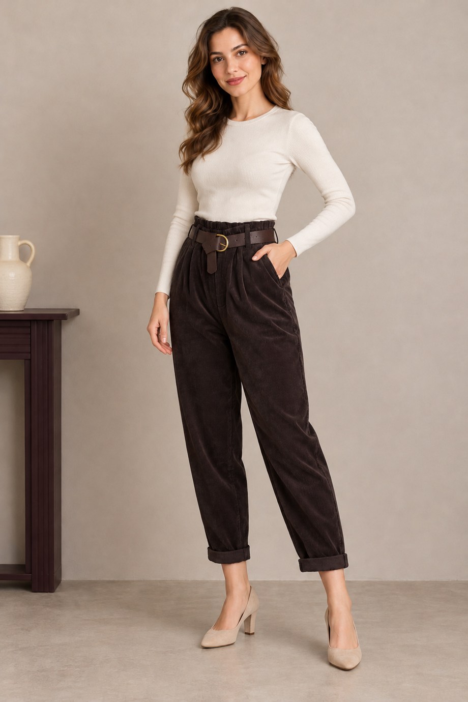 VELA33336-2K7 VELA PANTOLON-KAHVE