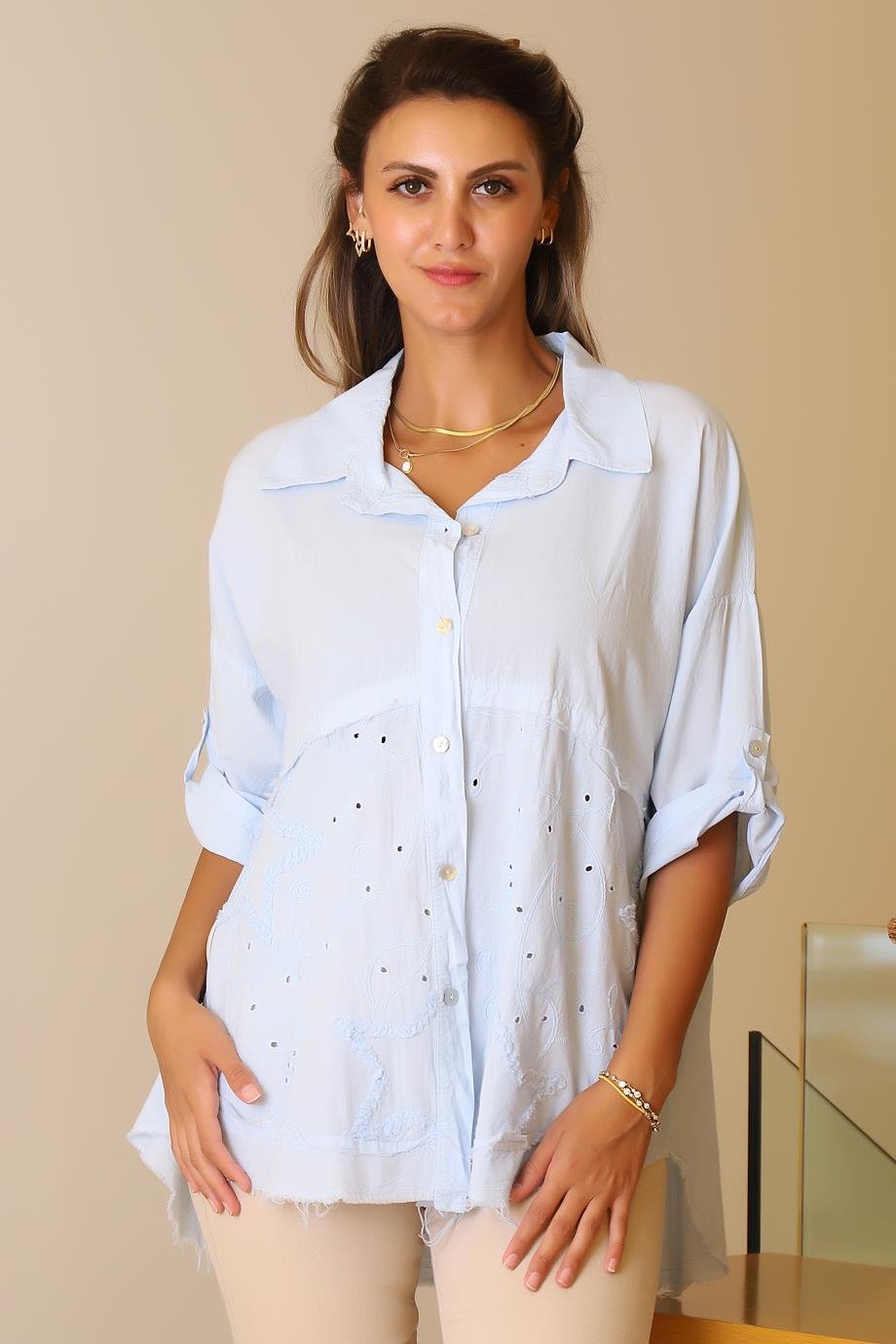 VELA55740-2Y5 VELA BLUZ+MAVİ