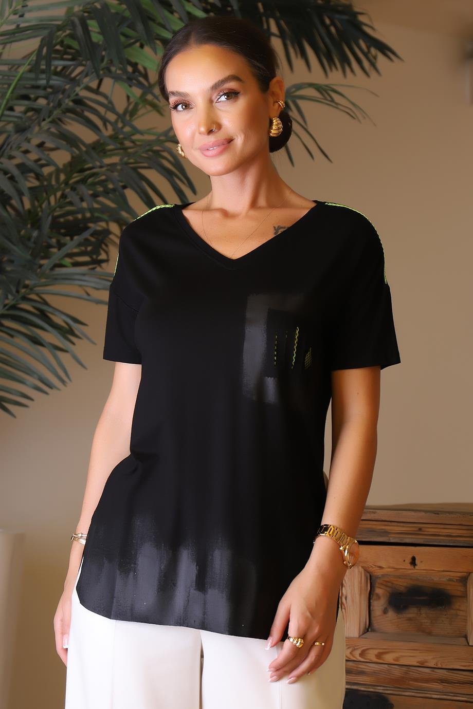 WHIP00052-2Y4 WHIP BLUZSİYAH