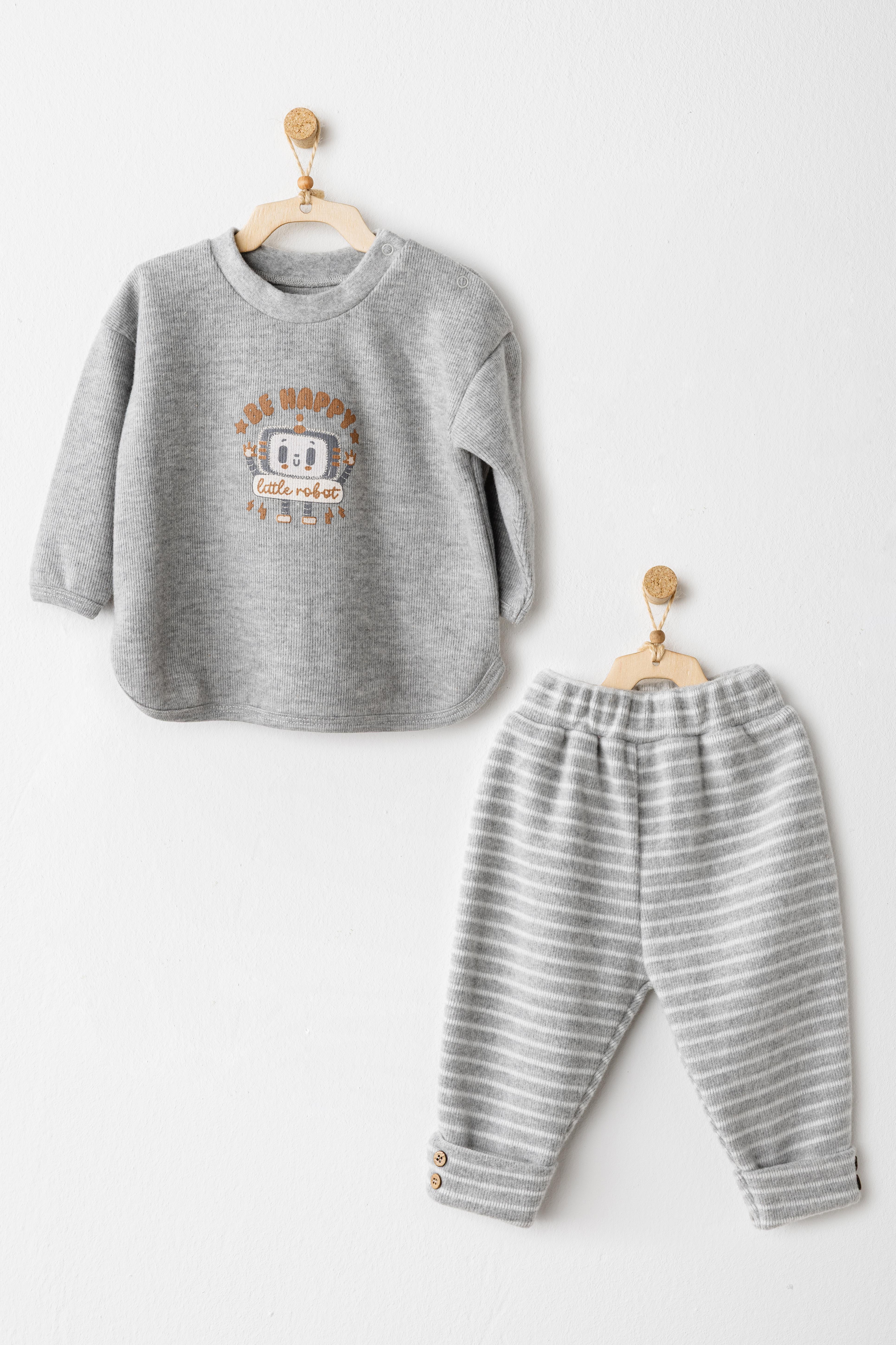 ANW-AC26212Erkek Bebek Takım 2 Parça Set Casual
