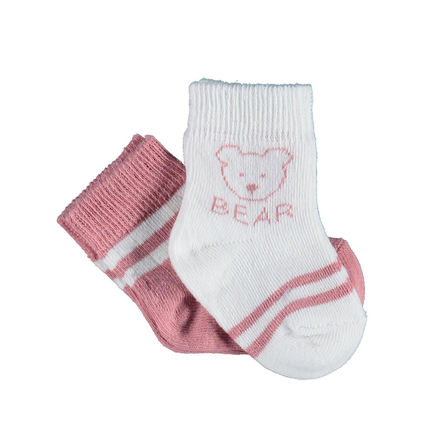 BIB-68412Bi Baby Biorganik Bear Kız 2'li Bebek Çorap BIB-68412