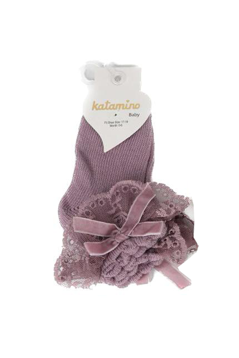 KAT-K46250Arsende Fiyonklu Bebek Soket Çorap