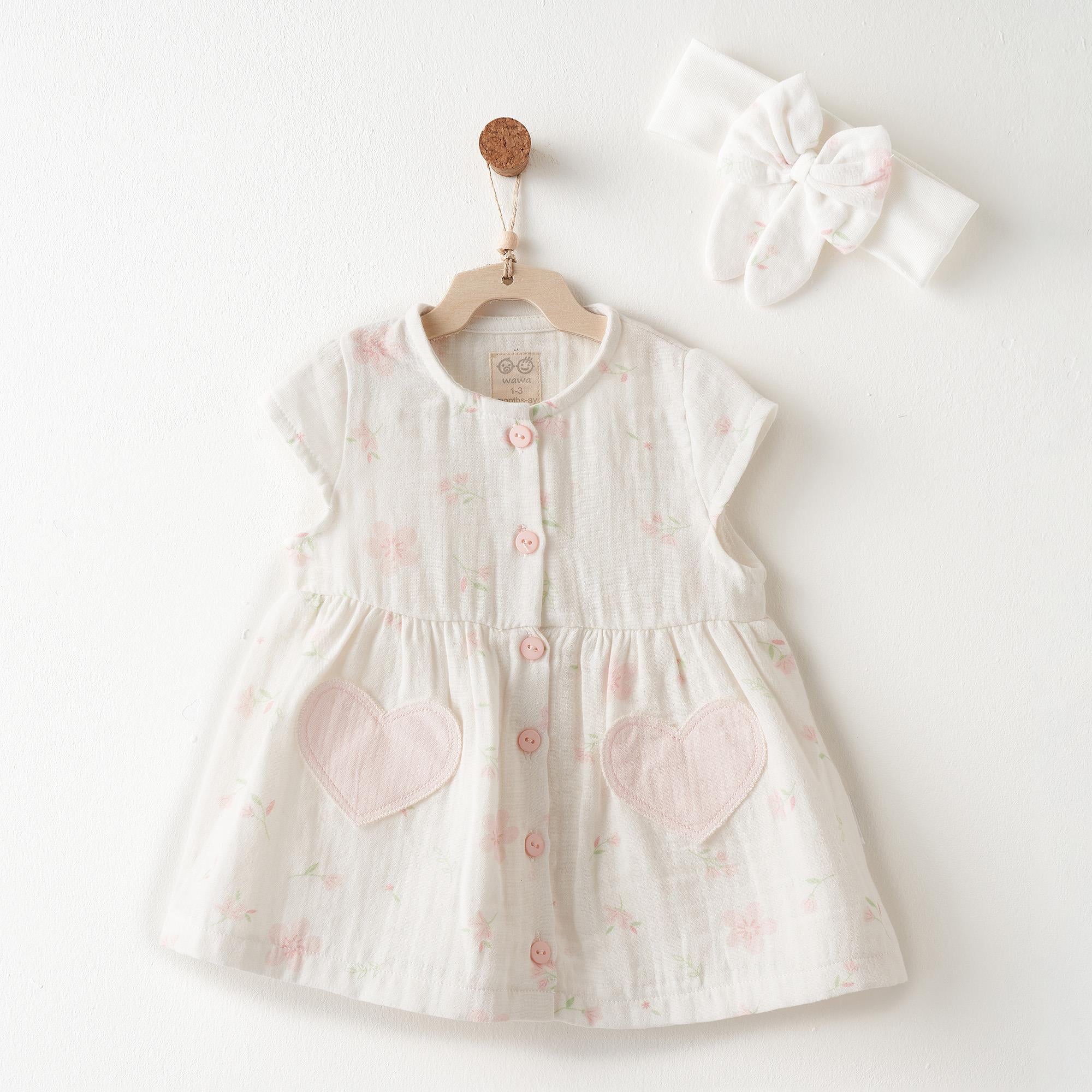 ANW-AC26616Kız Bebek Elbise Takım ANW-AC26616