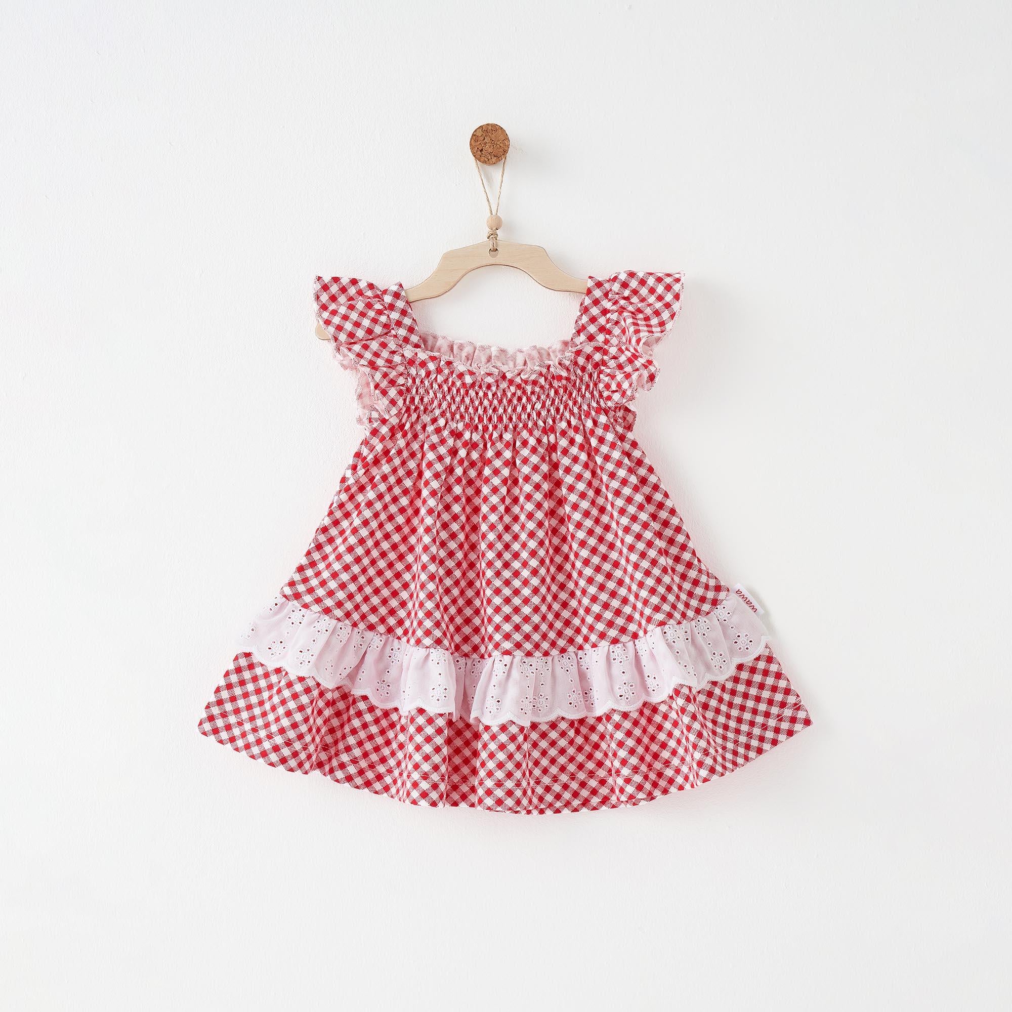 ANW-AC26689Kız Bebek Elbise Dress Cherry Chatty ANW-AC26689