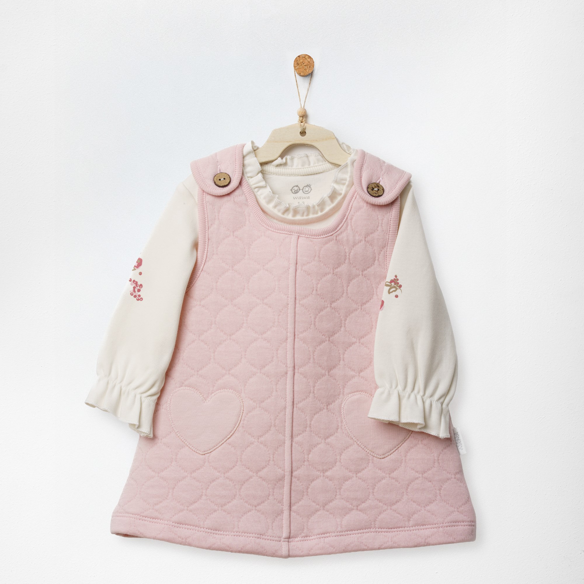 ANW-AC27019Kız Bebek Elbise Takım Dress Set Floral Dreams ANW-AC27019