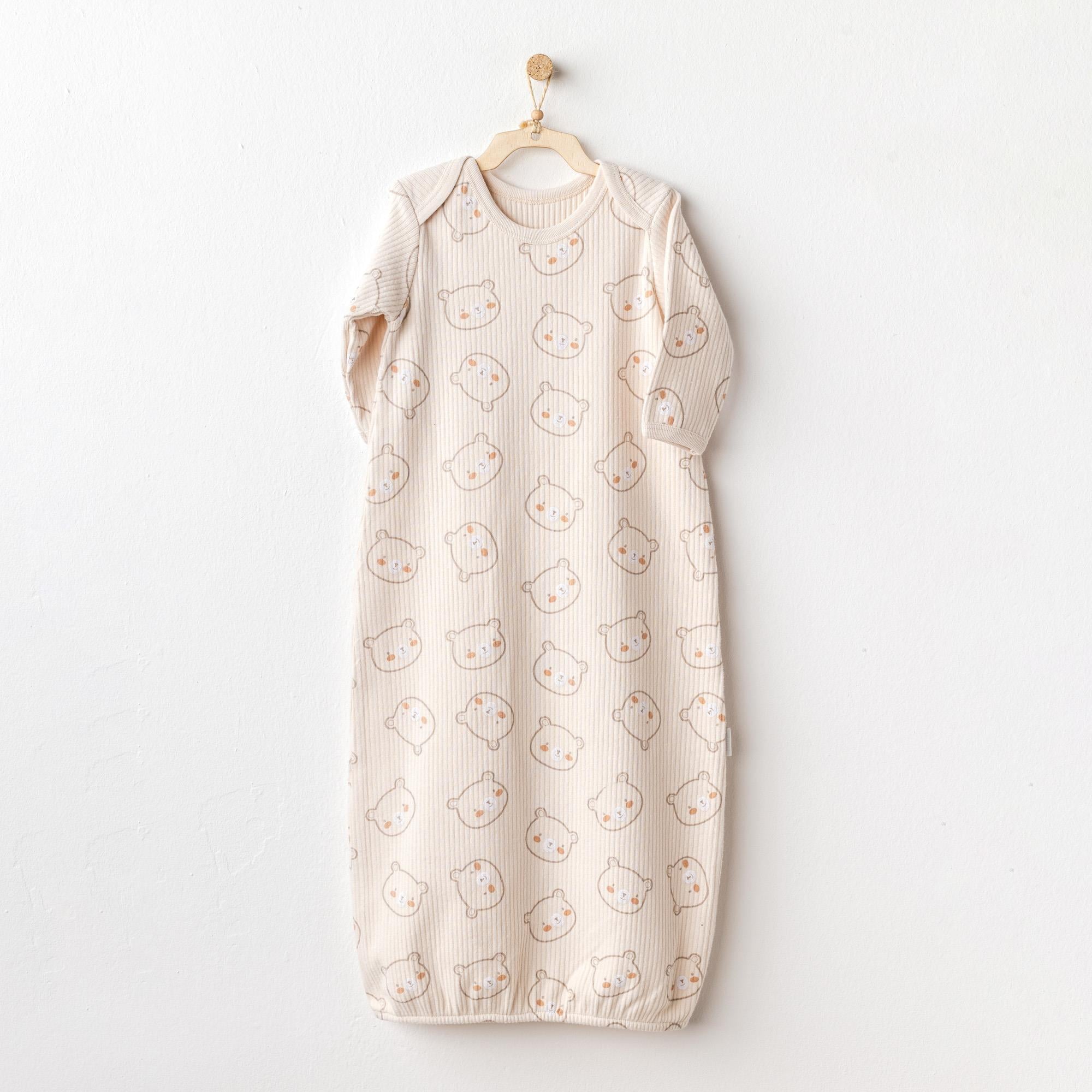 ANW-AC25186Erkek Bebek Uyku Tulumu Sleeper Gown Bear Time AC25186