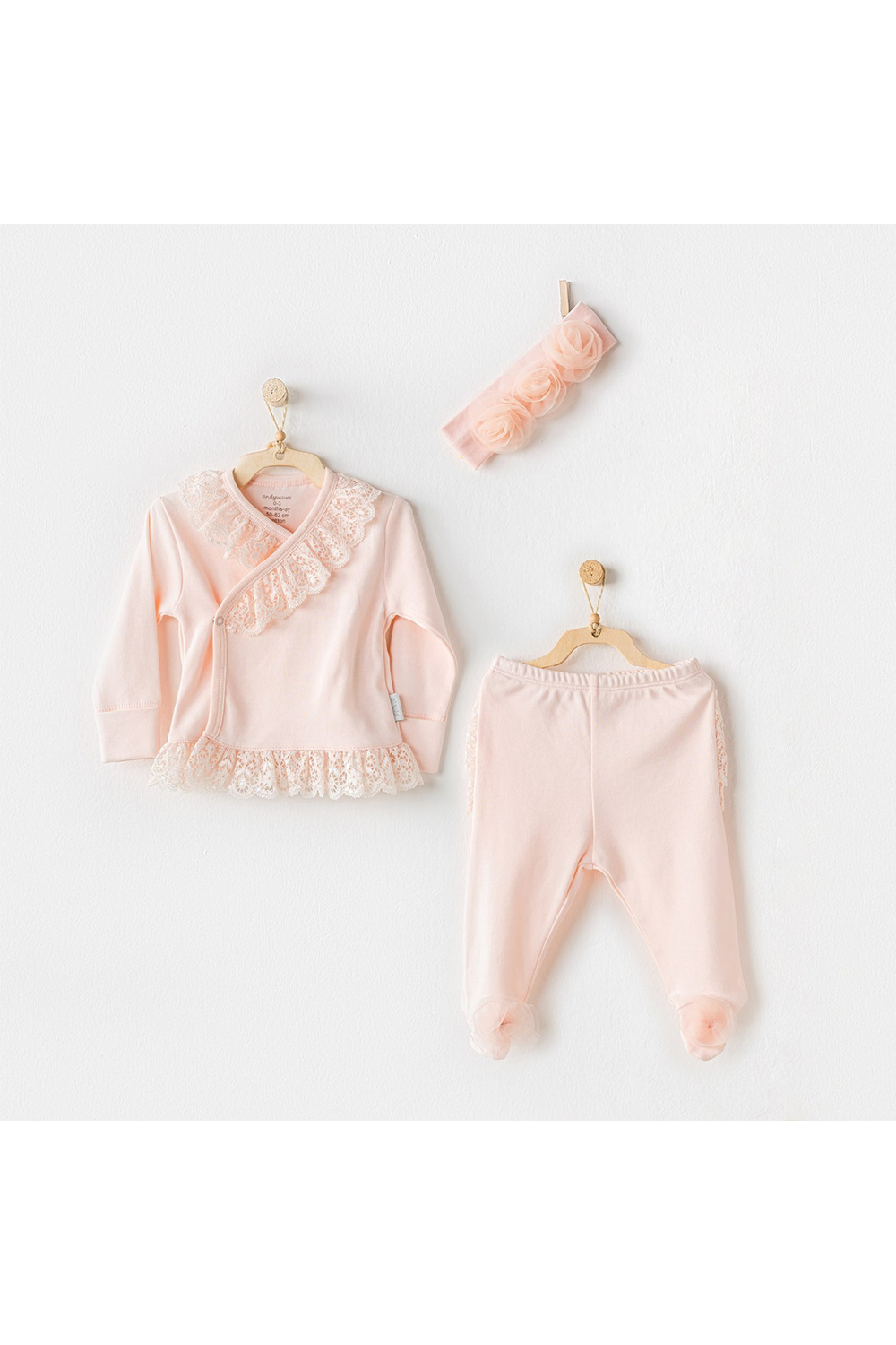 ANW-AC24263Andywawa Chic Girl 3'lü Kız Bebek Zıbın Takımı