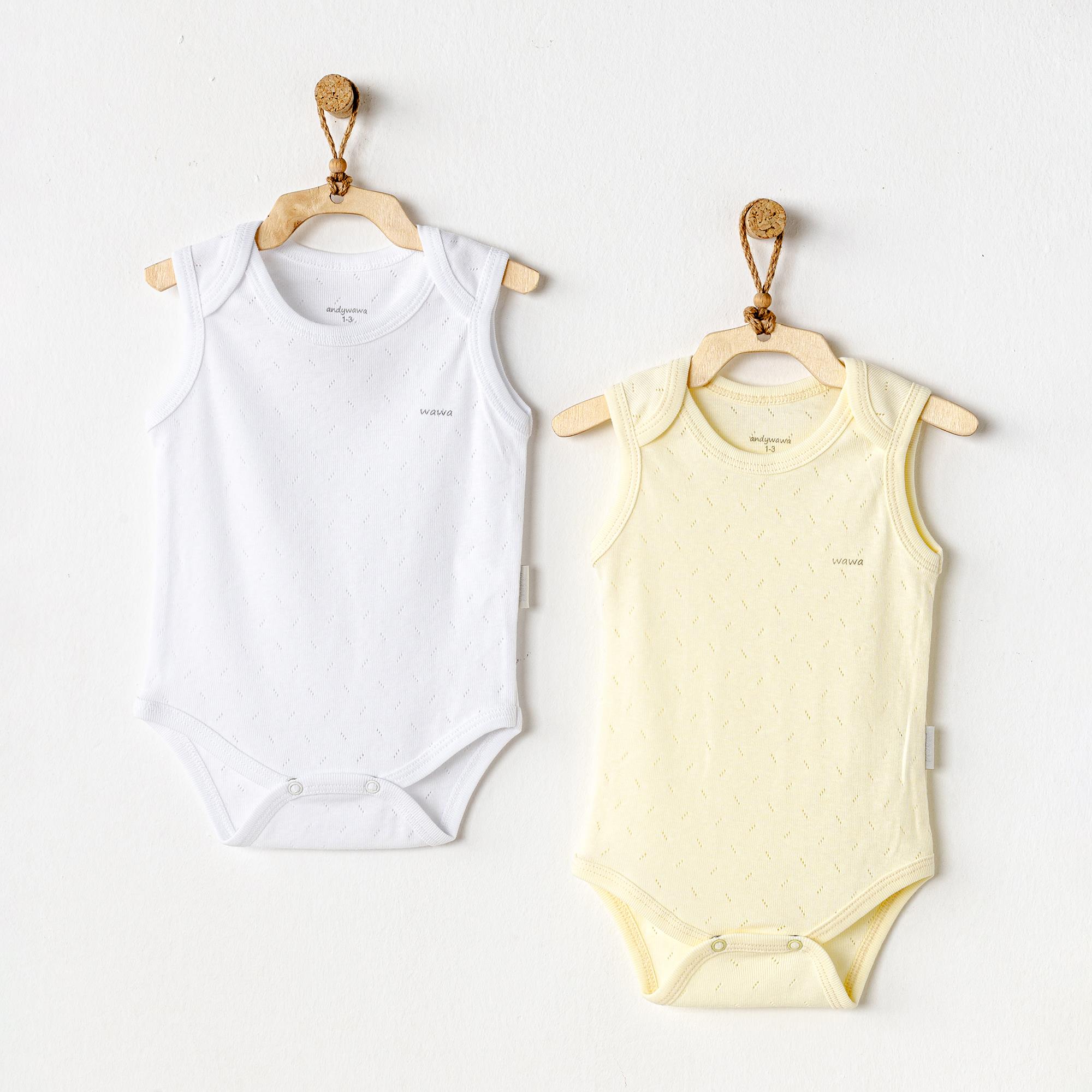 ANW-AC25553Erkek Bebek Body 2 Parça Basic AC25553