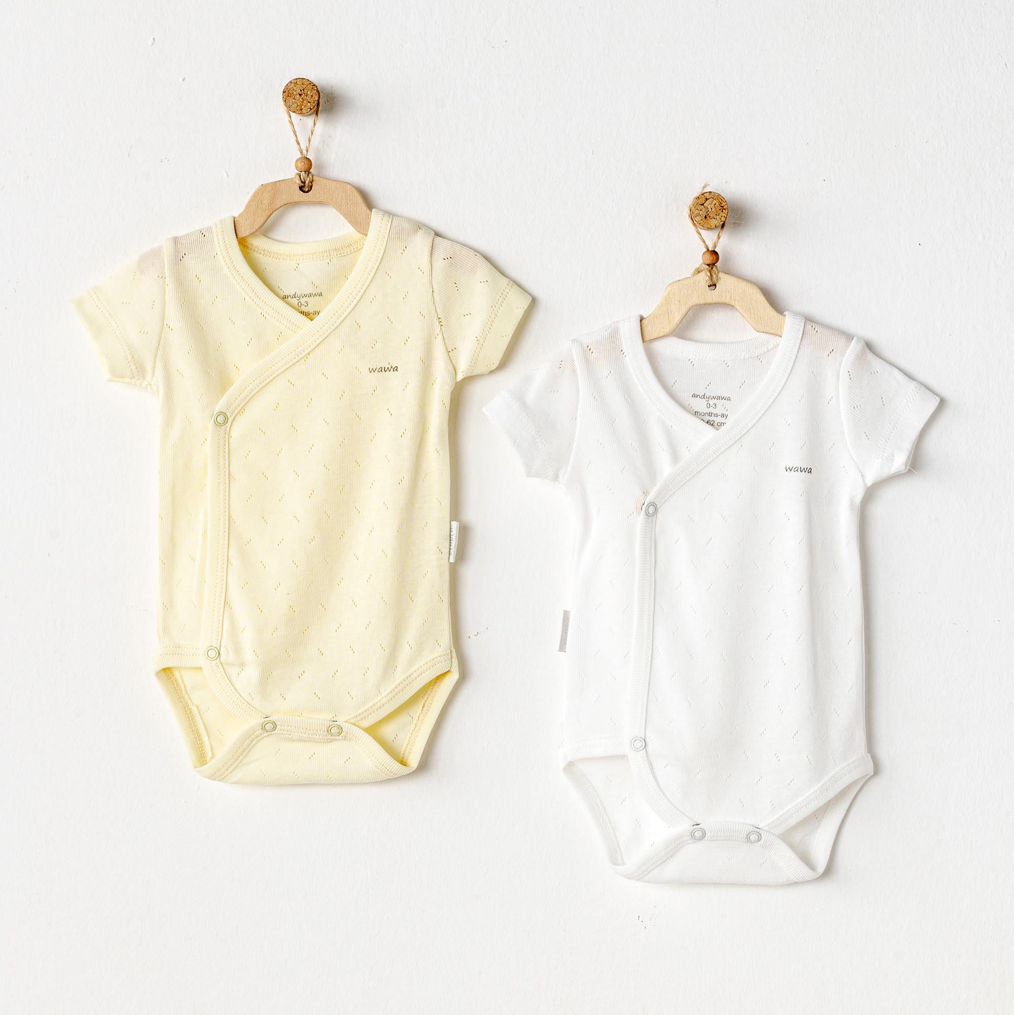 ANW-AC25554Bebek Body 2 Parça Short Sleeve Body Jacquard Basic AC25554