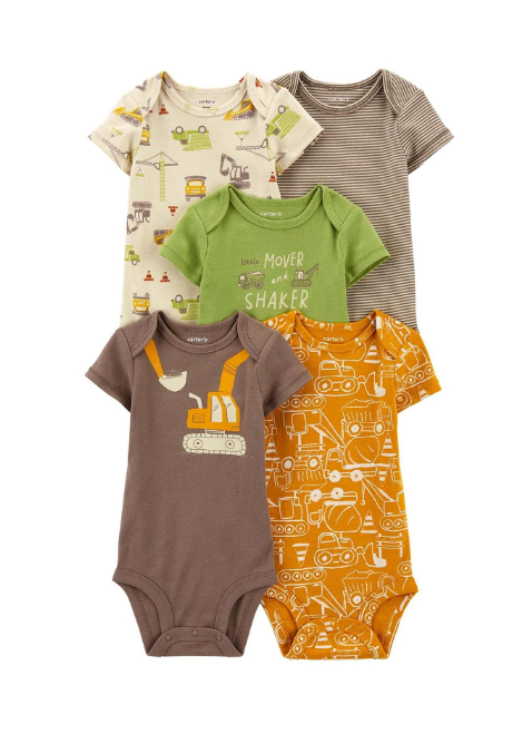 CTR-1Q124610Layette Erkek Bebek 5'li Kısa Kollu Body 1Q124610
