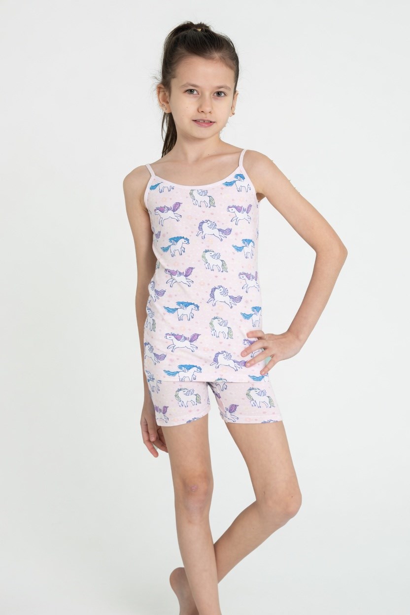 ELM-8071Kız Çocuk Garson Boy Atlet Boxer Takım Unicorn ELM-8071