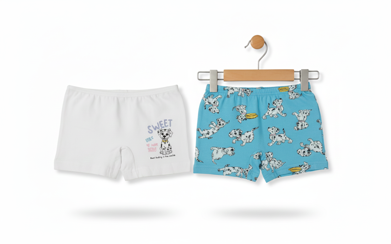 ELM-B97Kız Çocuk Dalmaçyalı 2'li Boxer ELM-B97