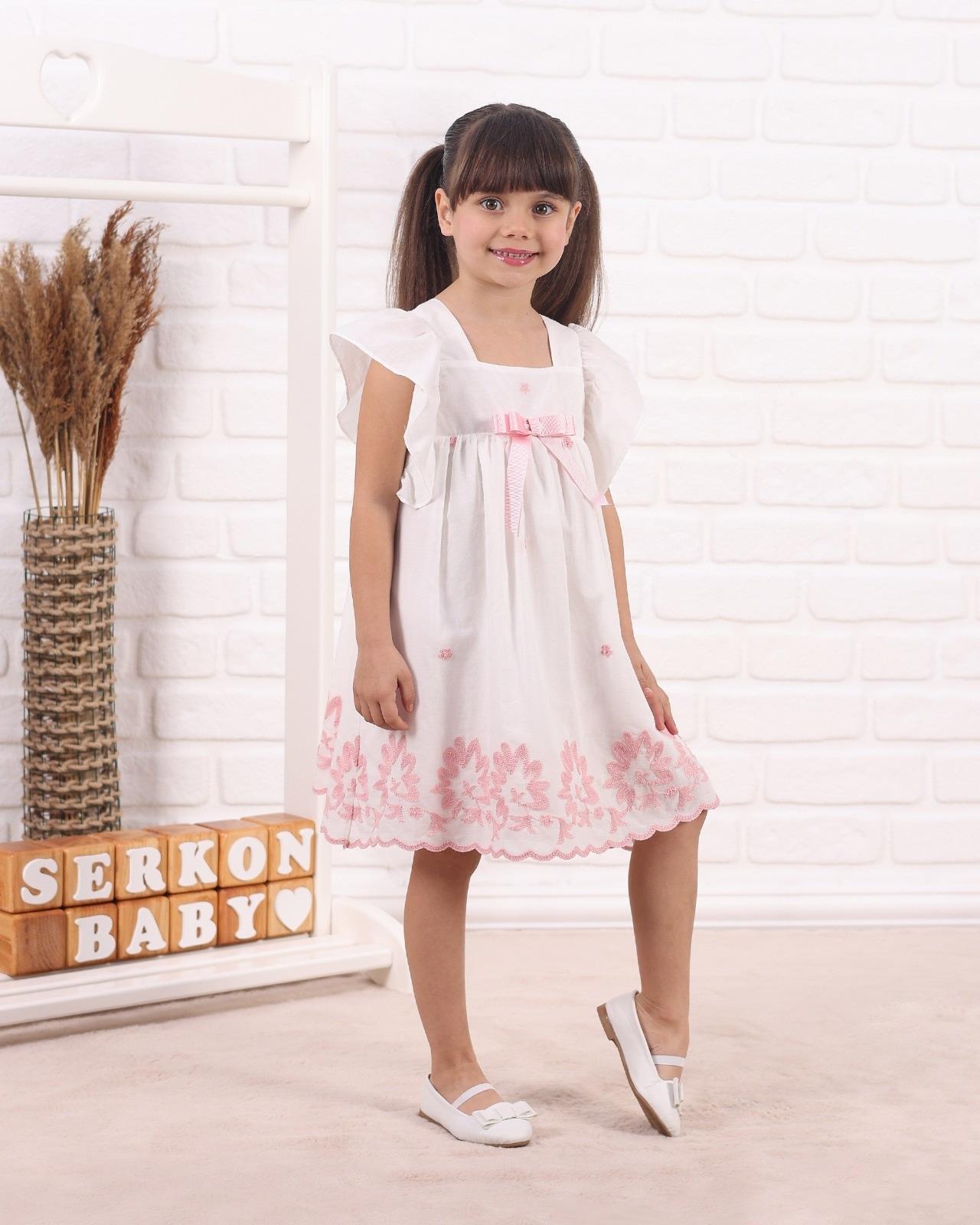 SER-0780Serkon Kız Çocuk Su Yolu Elbise SER-0780