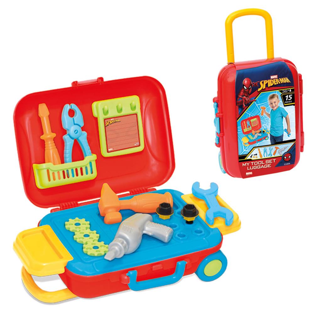 FEN-03484Dede Toys 03484 Spiderman Tekerlekli Bavul Tamir Seti