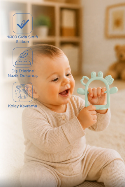 BBJ-944Babyjem 944 Silikon Düşmeyen Diş Kaşıyıcı