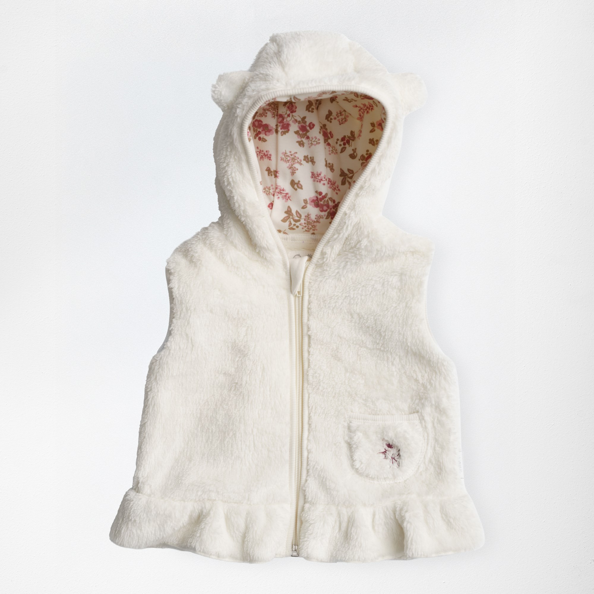 ANW-AC27022Kız Bebek Yelek Vest Welsoft Floral Dreams ANW-AC27022
