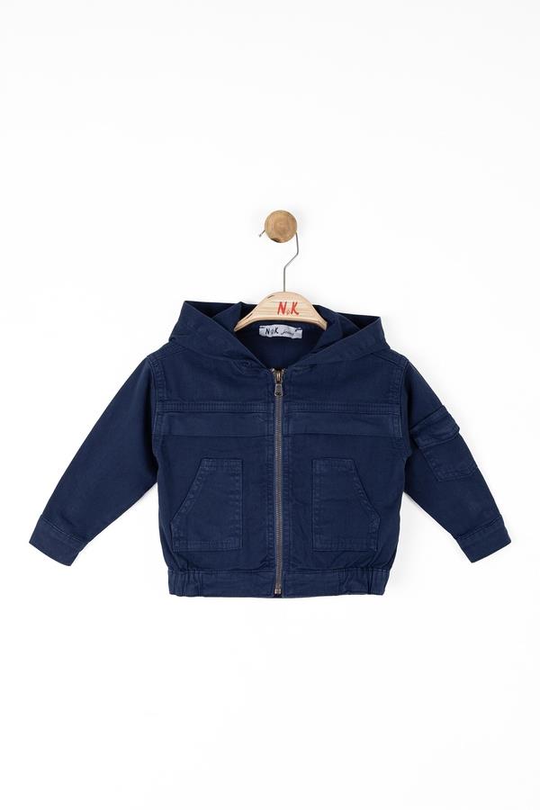 NKY-46702Erkek Bebek Kollu Cepli Ceket 46702