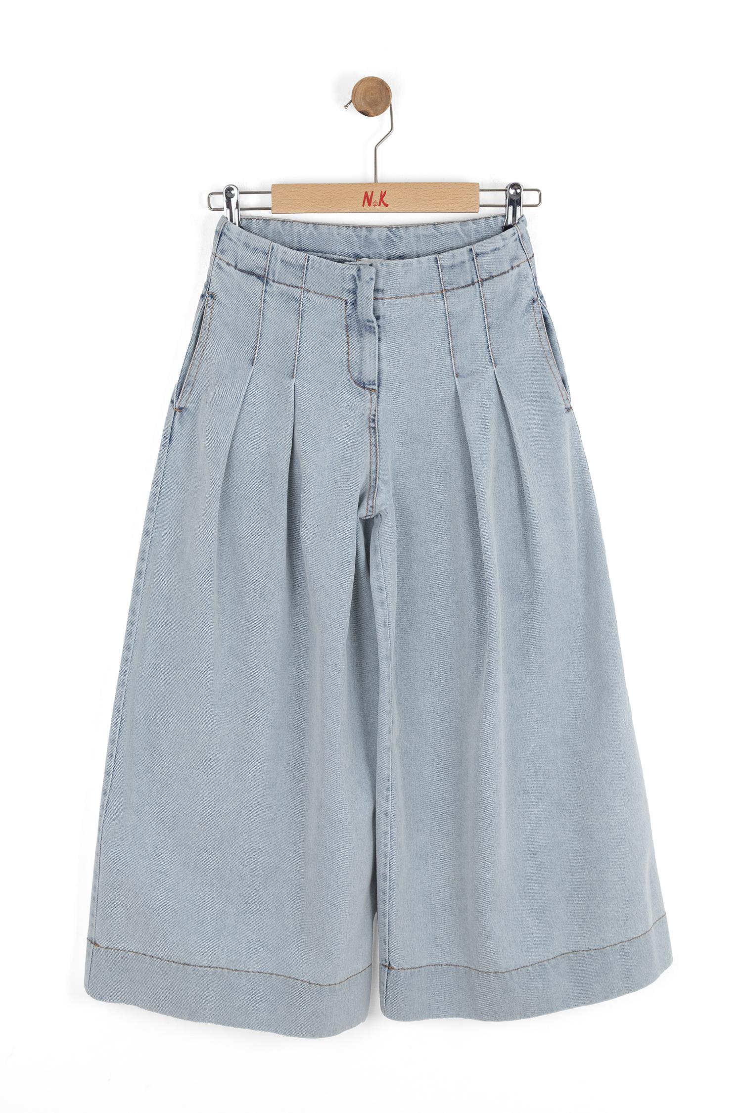 NK-51705Kız Çocuk Pileli Pantolon NK-51705