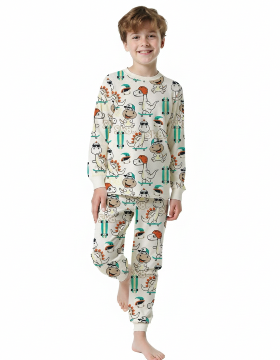 ELM-3085Erkek Çocuk Pijama Takımı Kaykay Desenli ELM-3085