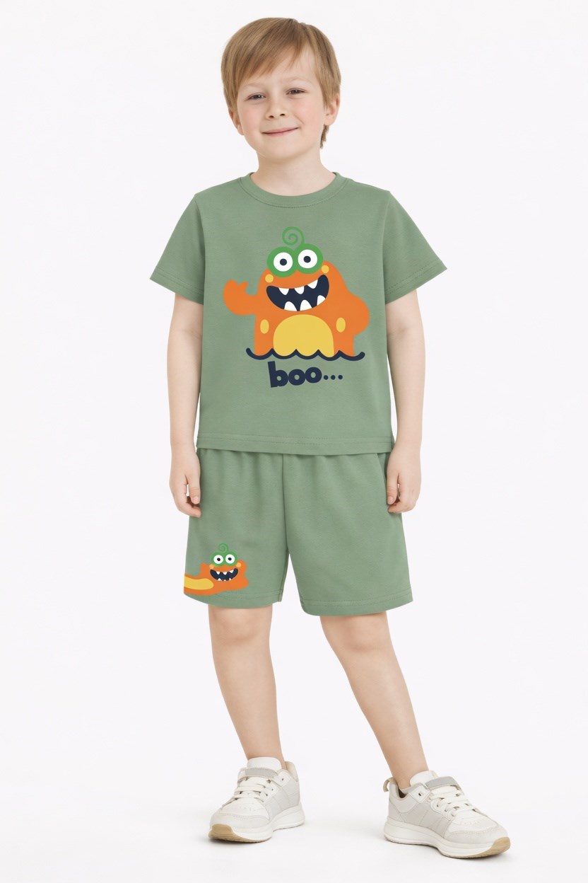 NBK-7240Erkek Çocuk Şortlu Yazlık Pijama Takımı  NBK-7252
