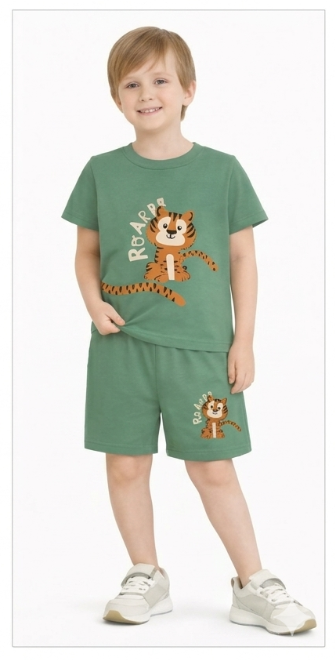 NBK-7245Erkek Çocuk Şortlu Yazlık Pijama Takımı NBK-7245