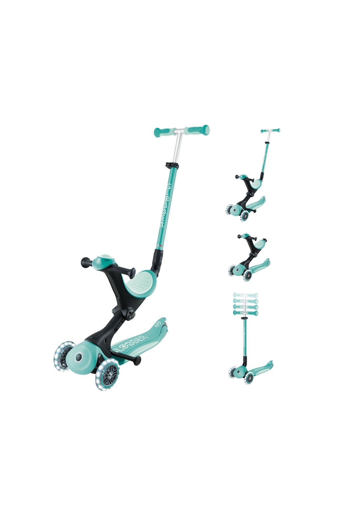 GLO-748-706Globber Go Up Deluxe Işıklı Scooter - Mint Yeşili