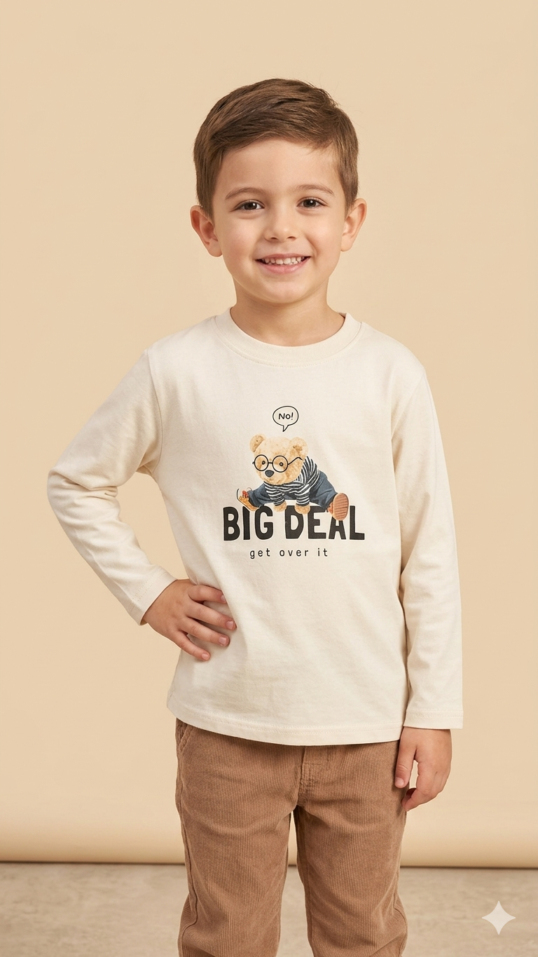 DMB-4157Erkek Çocuk Ayıcık Baskılı Sweat DMB-4157