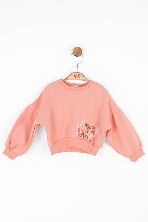 NK-37625Kız Çocuk Deco Sweat