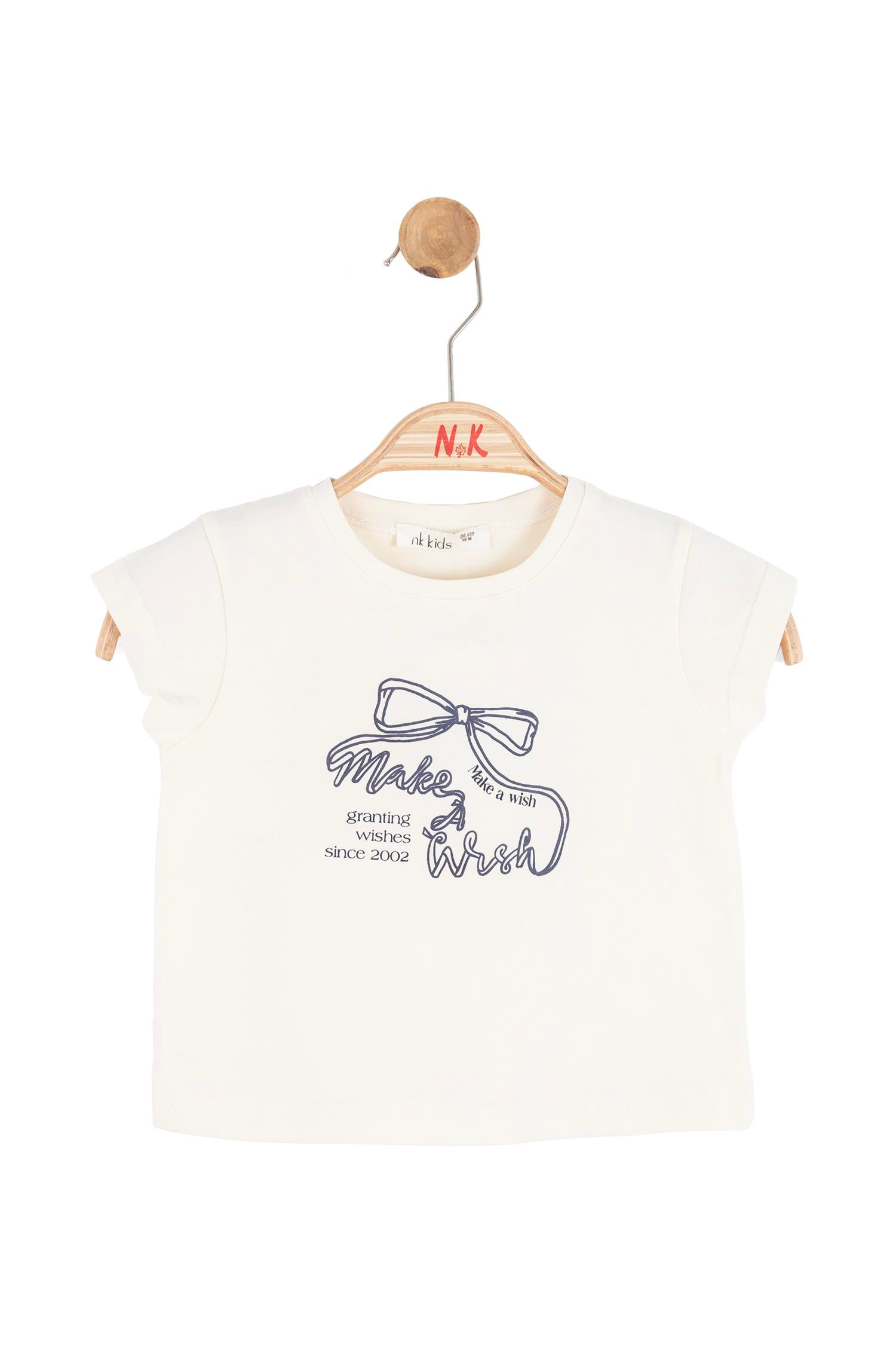 NK-31603-YKız Çocuk Wish Tişört NK-31603