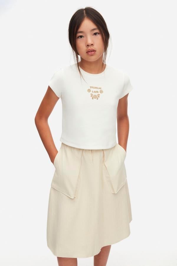 NKY-38362Kız Çocuk Drop Tshirt