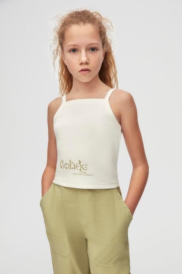 NKY-38822Kız Çocuk Vıntage Crop