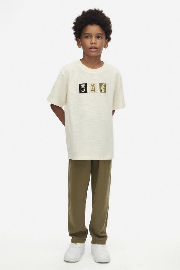 NKY-48321Erkek Çocuk Nakışlı Tshirt 48321
