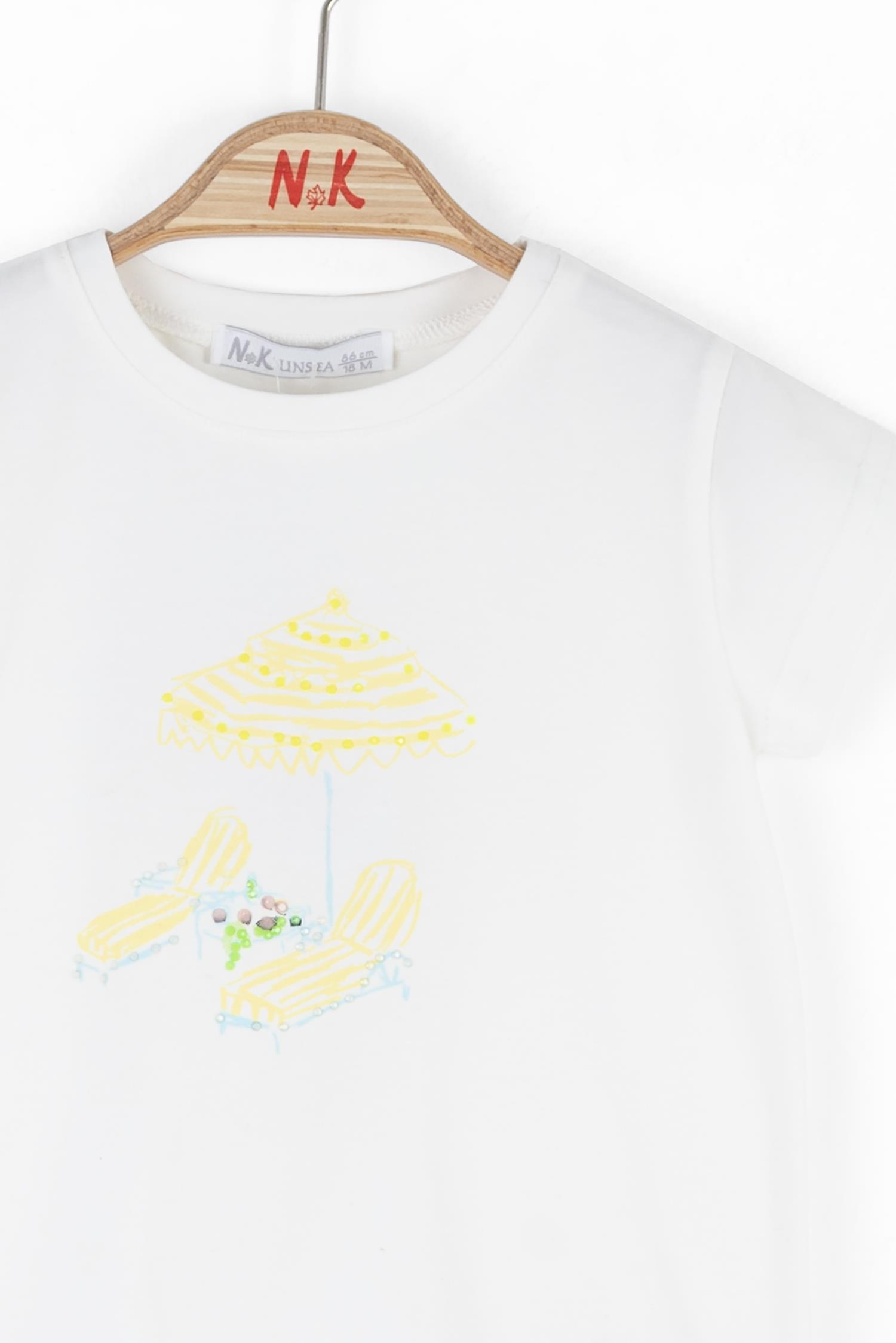 NKY-38626Kız Bebek Beach Tshirt